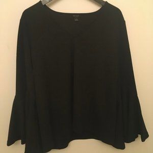 Black Bell Sleeve Ann Taylor Top